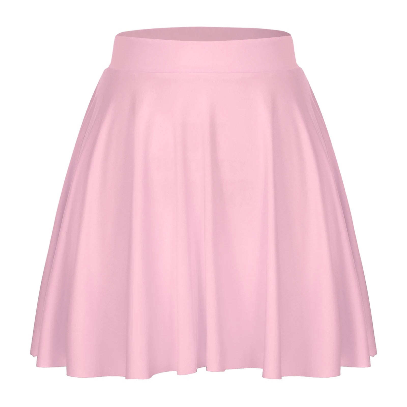 Elastic Waistband Flared Ruffles Skirts