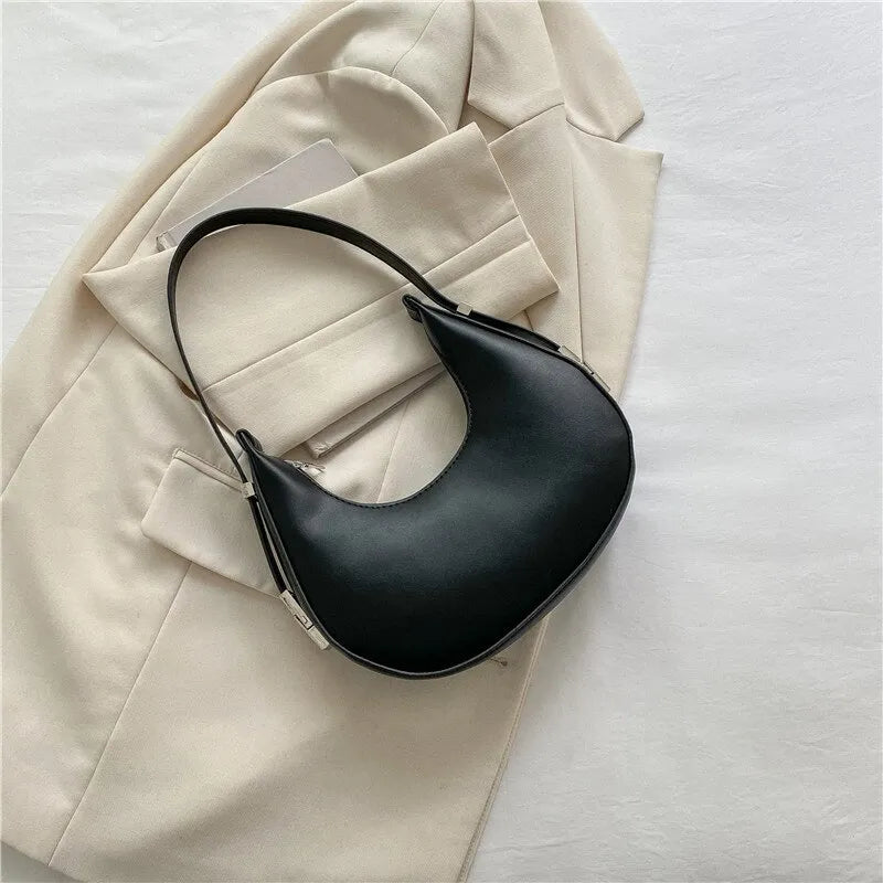 One Shoulder French Niche Crescent Shape Underarm Bag