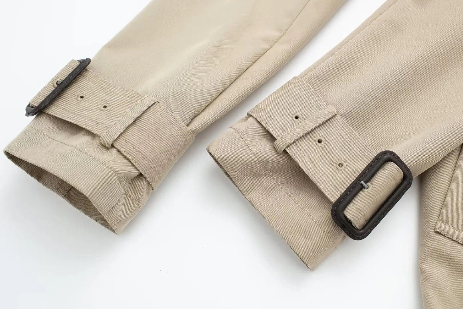 Slim Turn-Down Long Sleeve Trench Coats