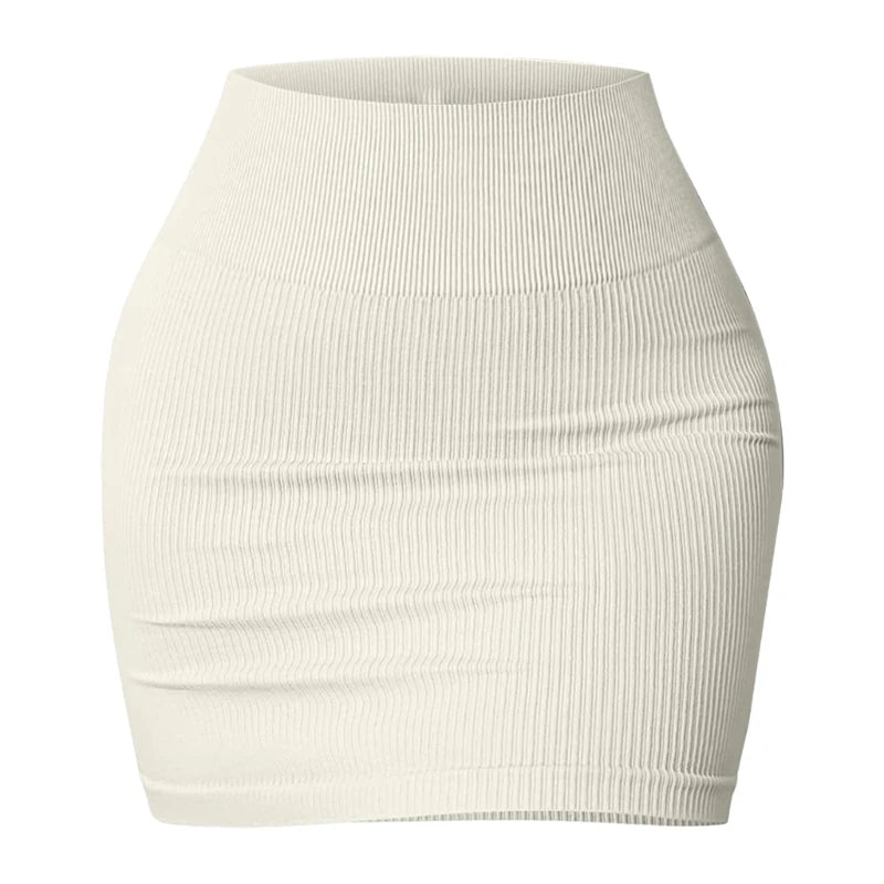 Elastic High Waist Bodycon Pencil Mini Skirt