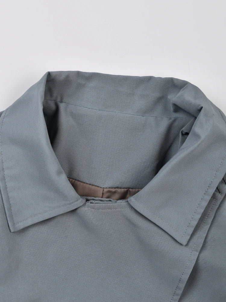 Long Sleeve Loose Fit Windbreaker Trench Coat
