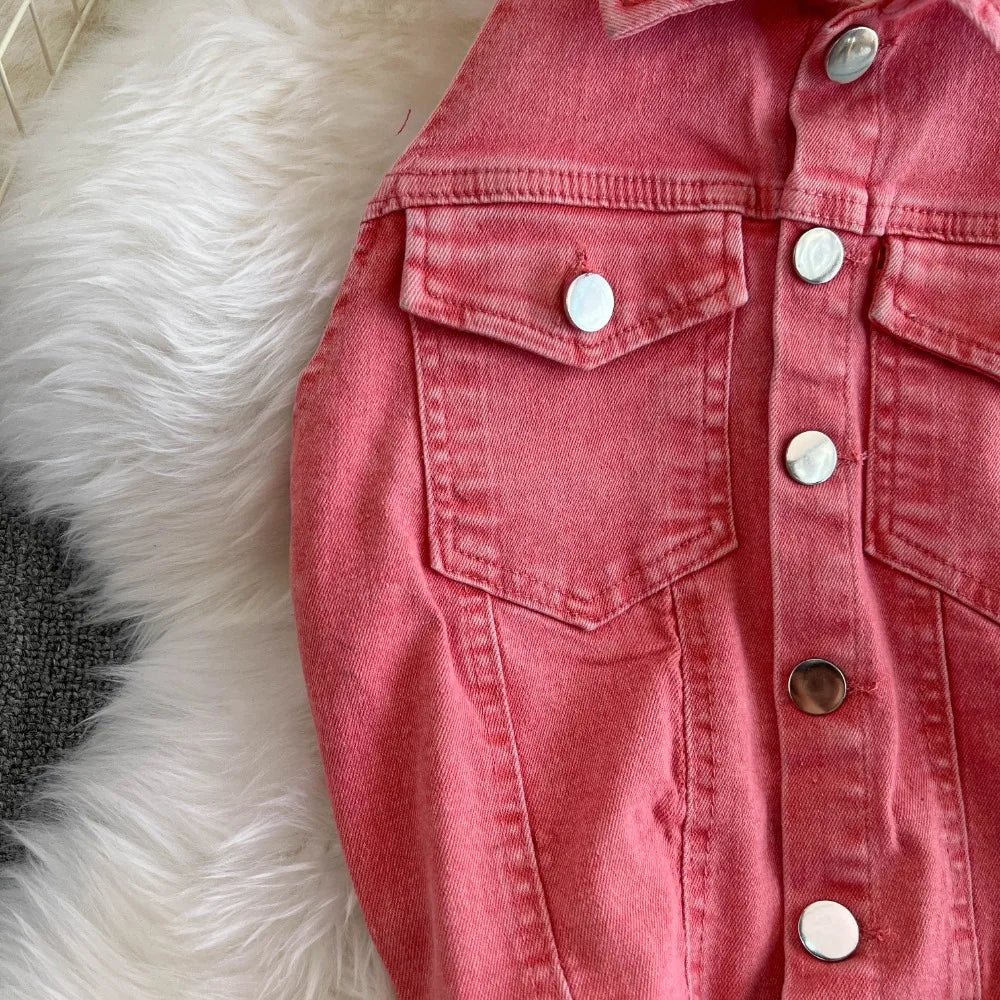 Vintage Turn-down Collar Sleeveless Bodysuit Jumpsuit