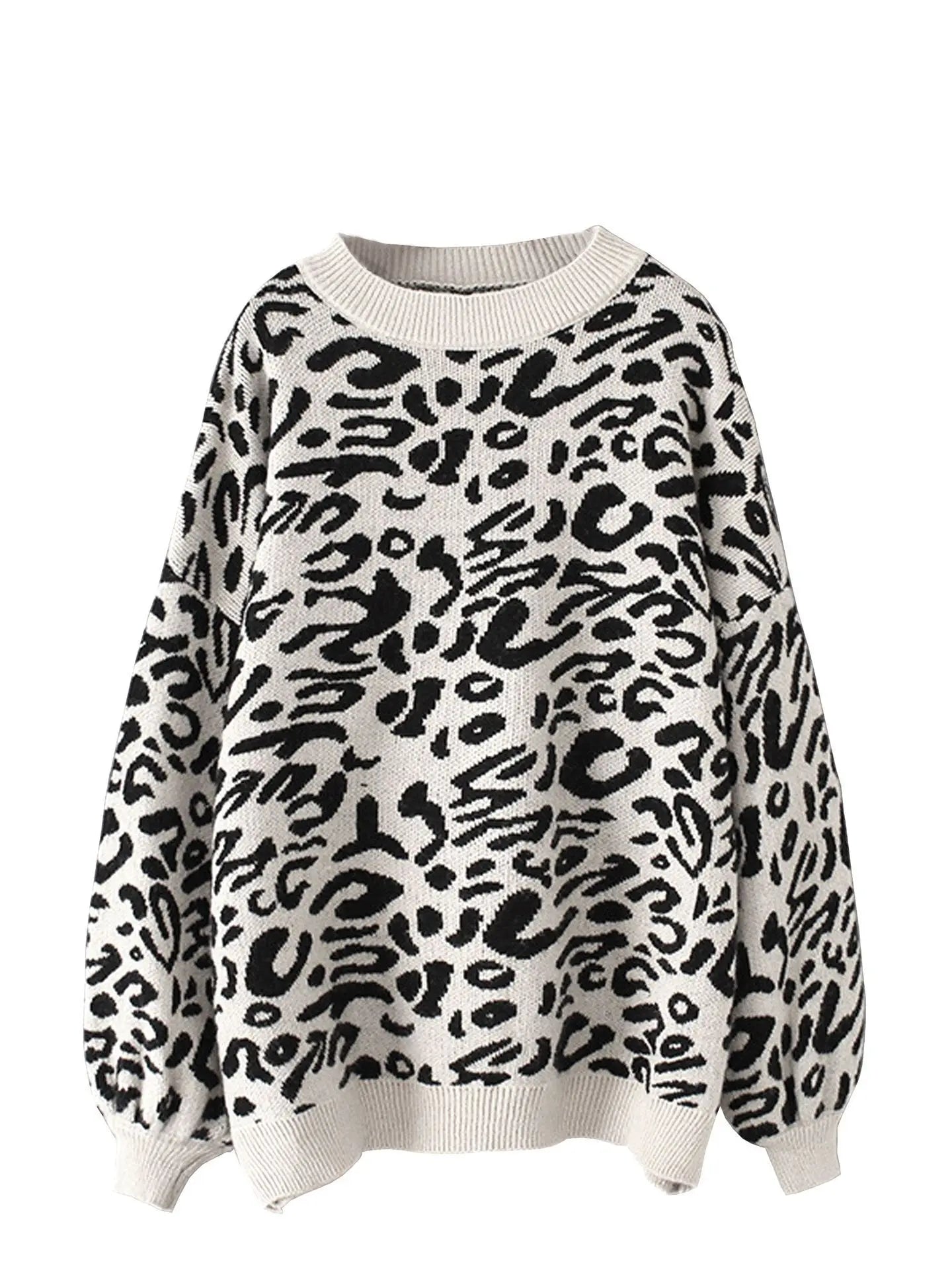 Leopard Knitted Sweater