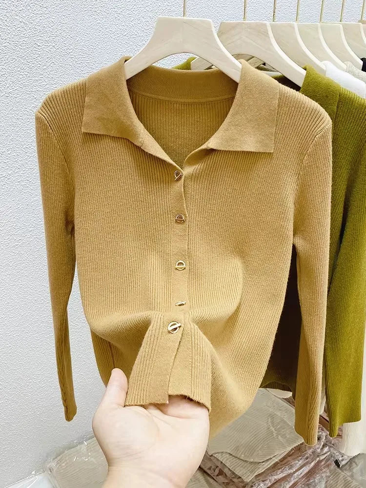 Single Breasted Knitted Sweater Cardigan Jumpers