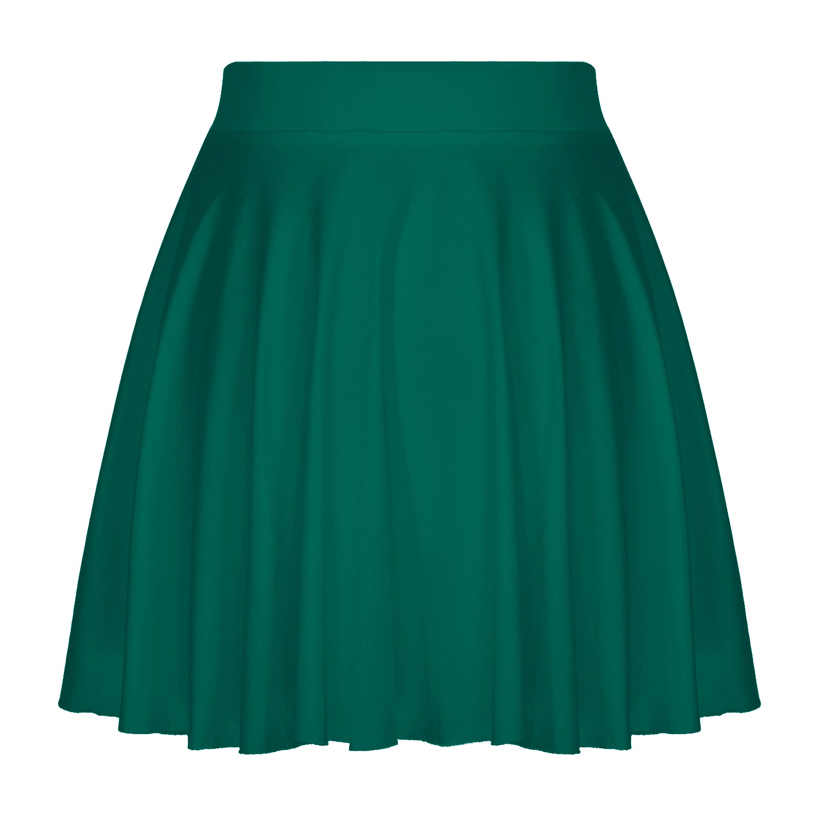 Elastic Waistband Flared Ruffles Skirts