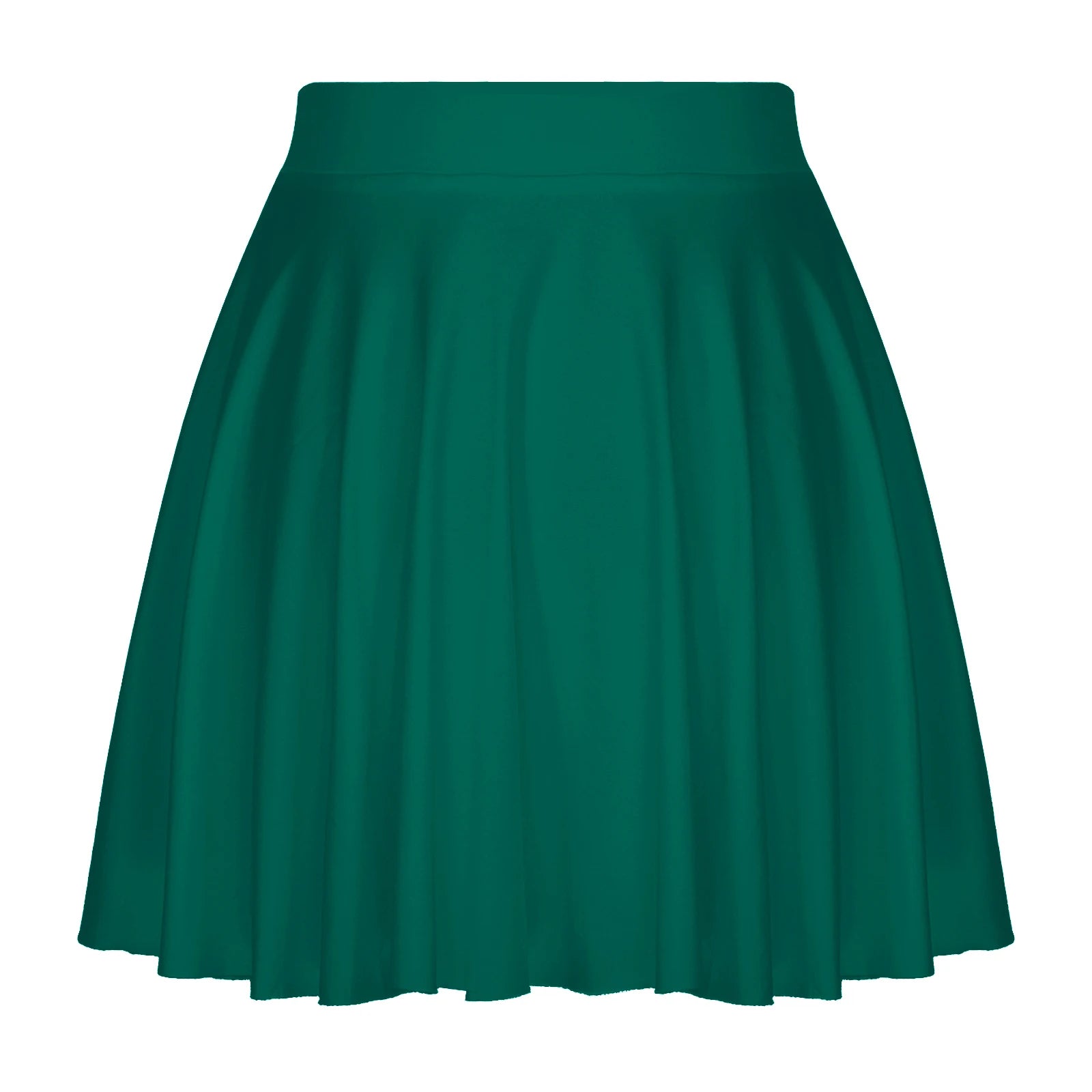 Elastic Waistband Flared Ruffles Skirts