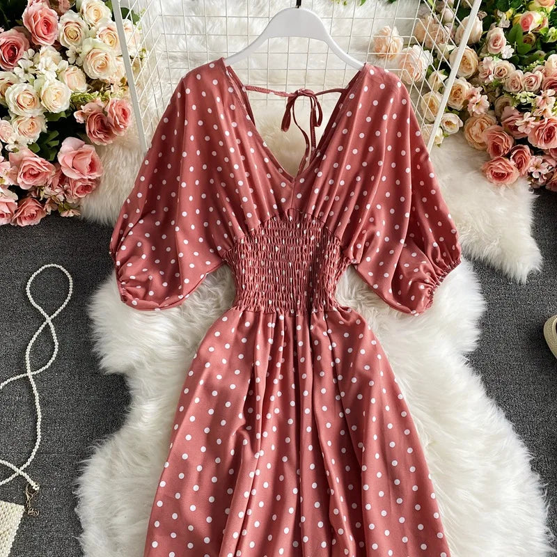V Neck Dolman Sleeves Floral Print Wide Leg Jumpsuit