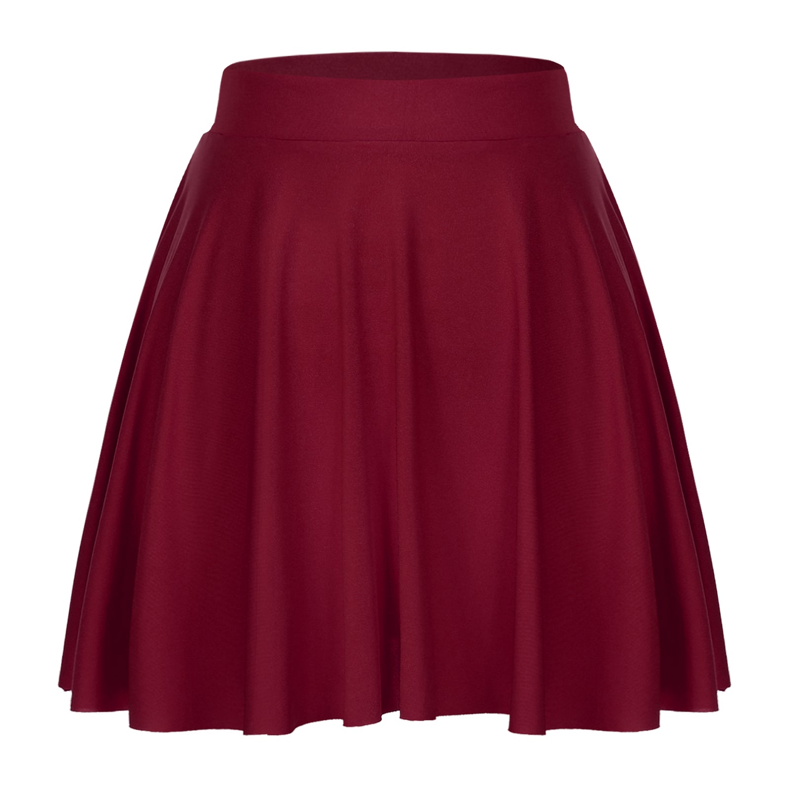 Elastic Waistband Flared Ruffles Skirts
