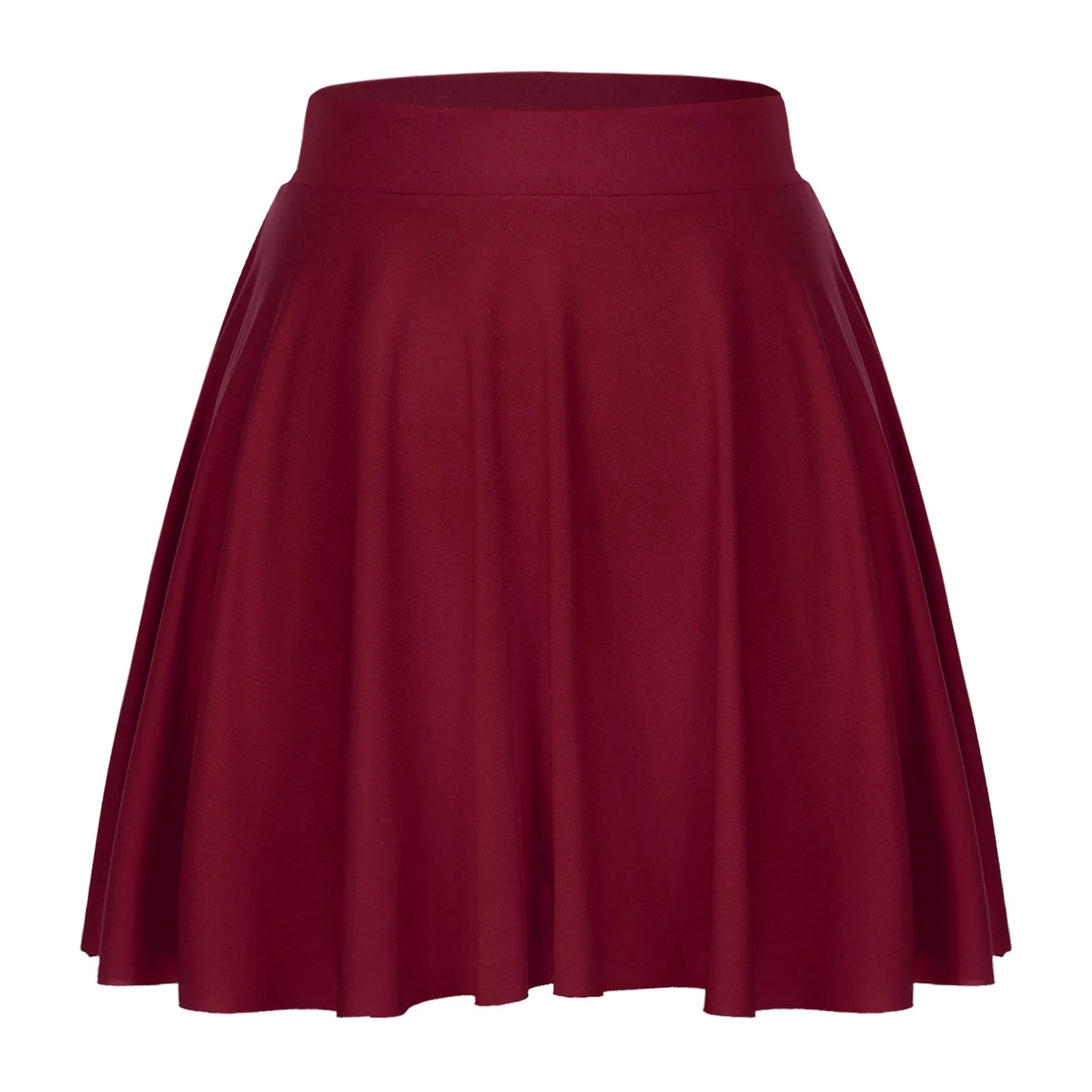 Elastic Waistband Flared Ruffles Skirts