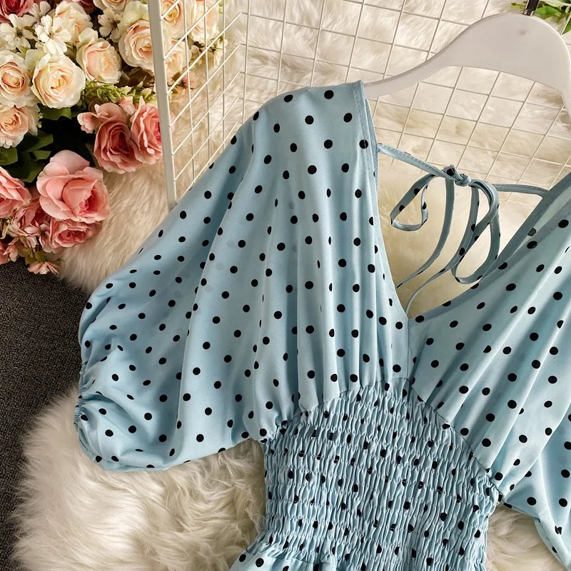 V Neck Dolman Sleeves Floral Print Wide Leg Jumpsuit