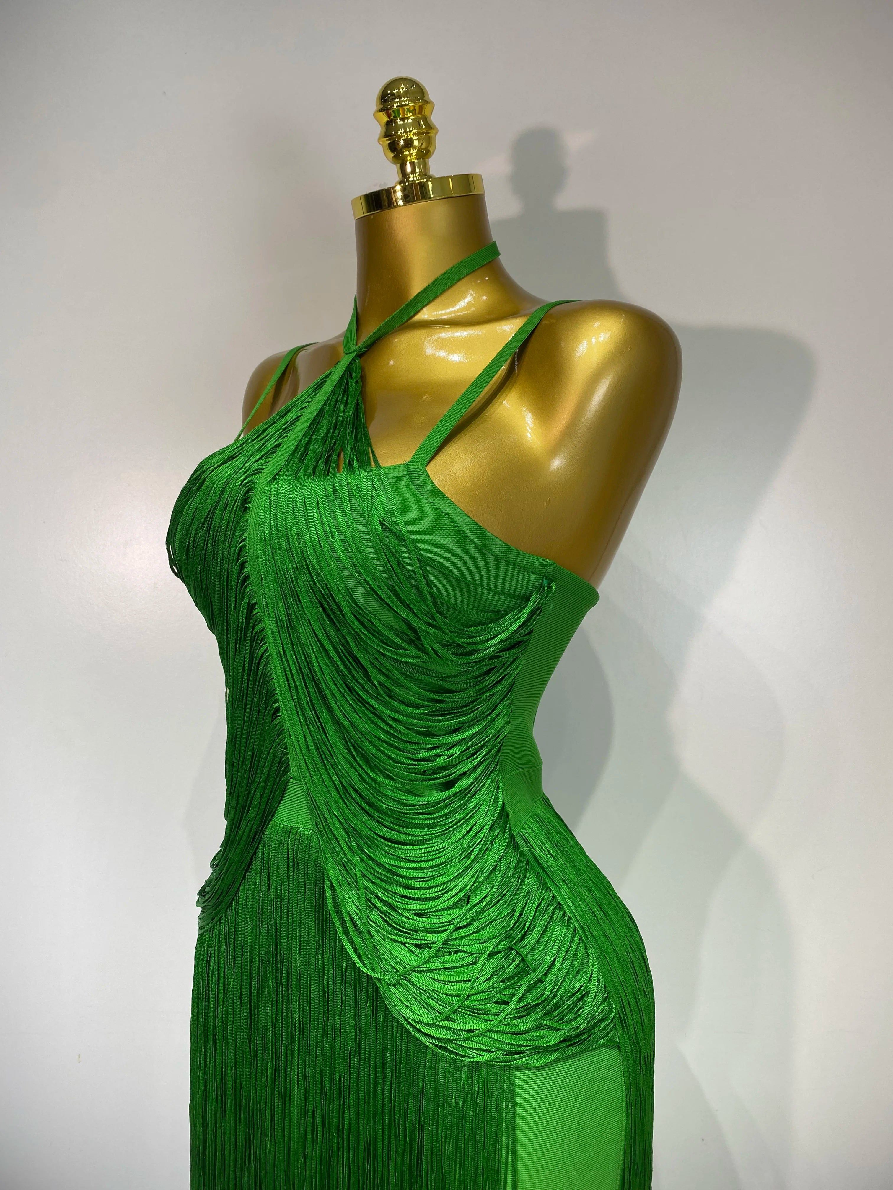 Backless Tassel Bodycon Bandage Dress