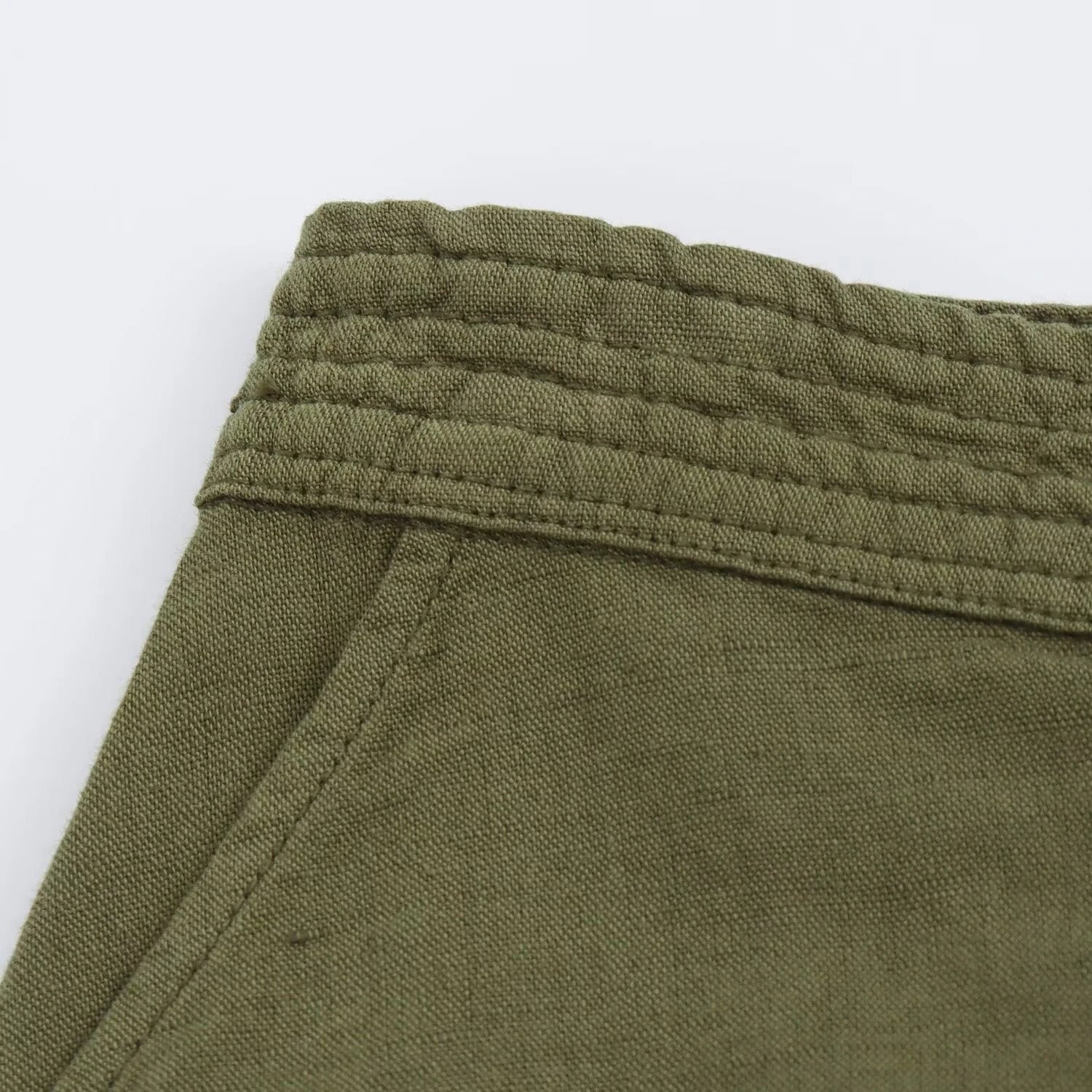 Vintage Linen Blend Midi Chic High Waist Elegant A-line Long Skirt
