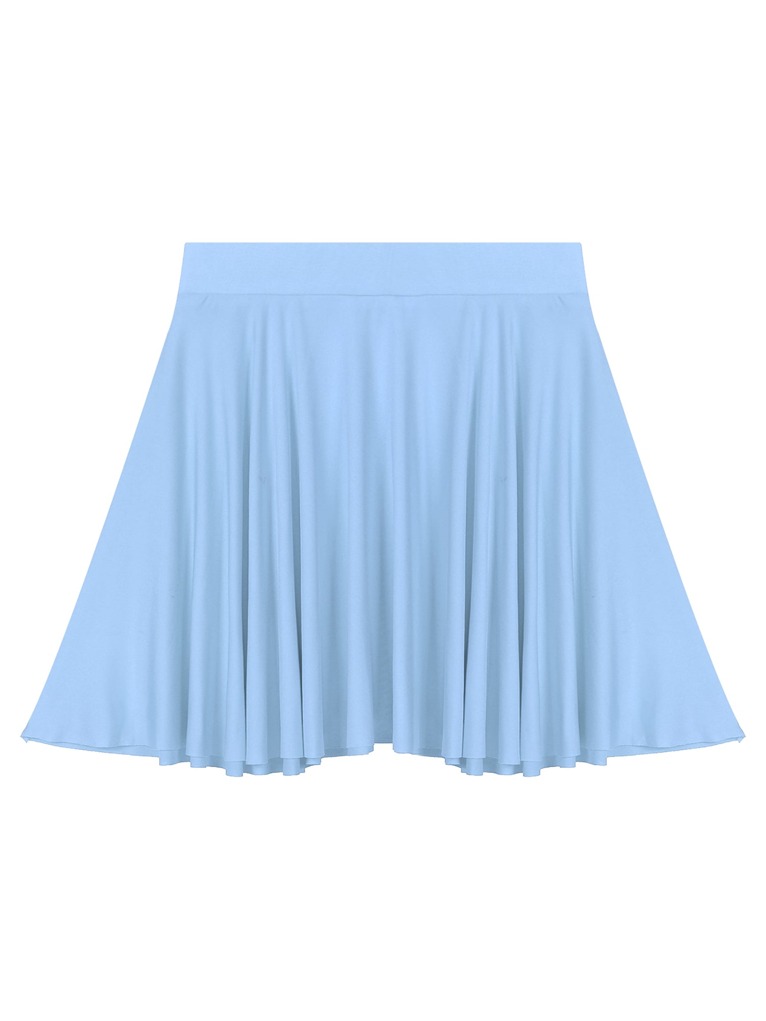Elastic Waistband Flared Ruffles Skirts