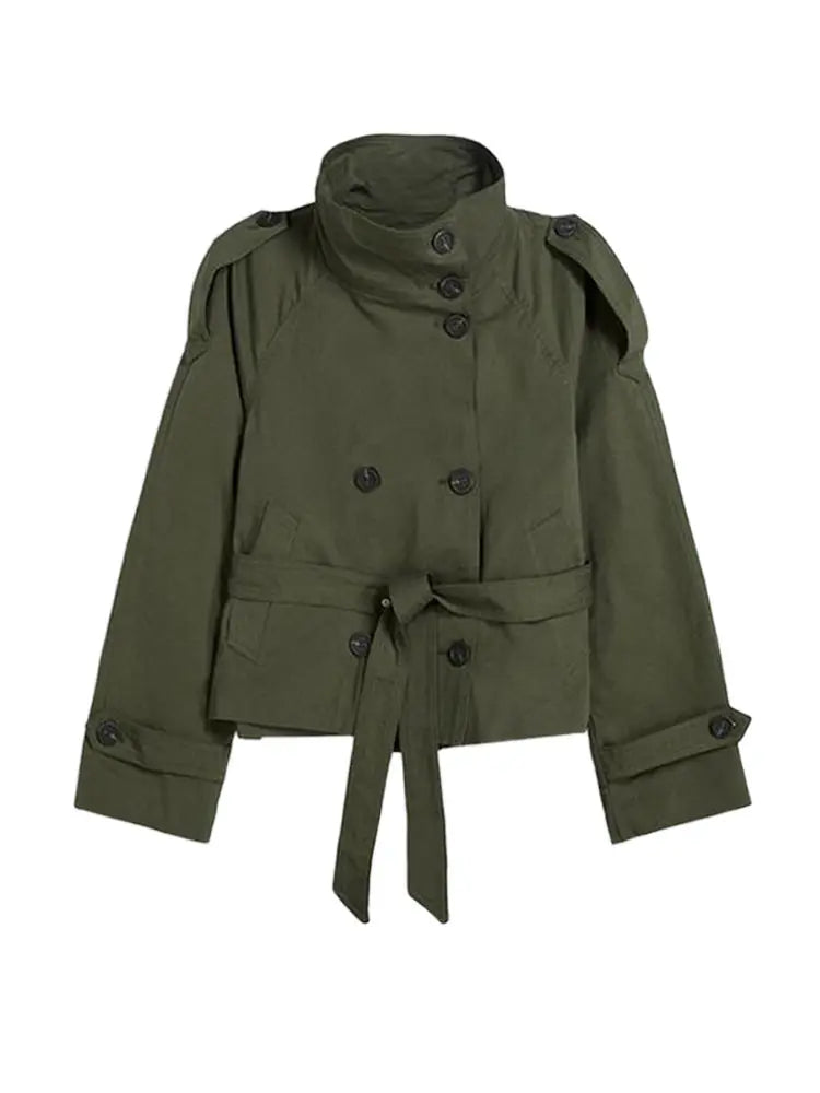 Autumn Long Sleeve Double Breasted Trench Coat