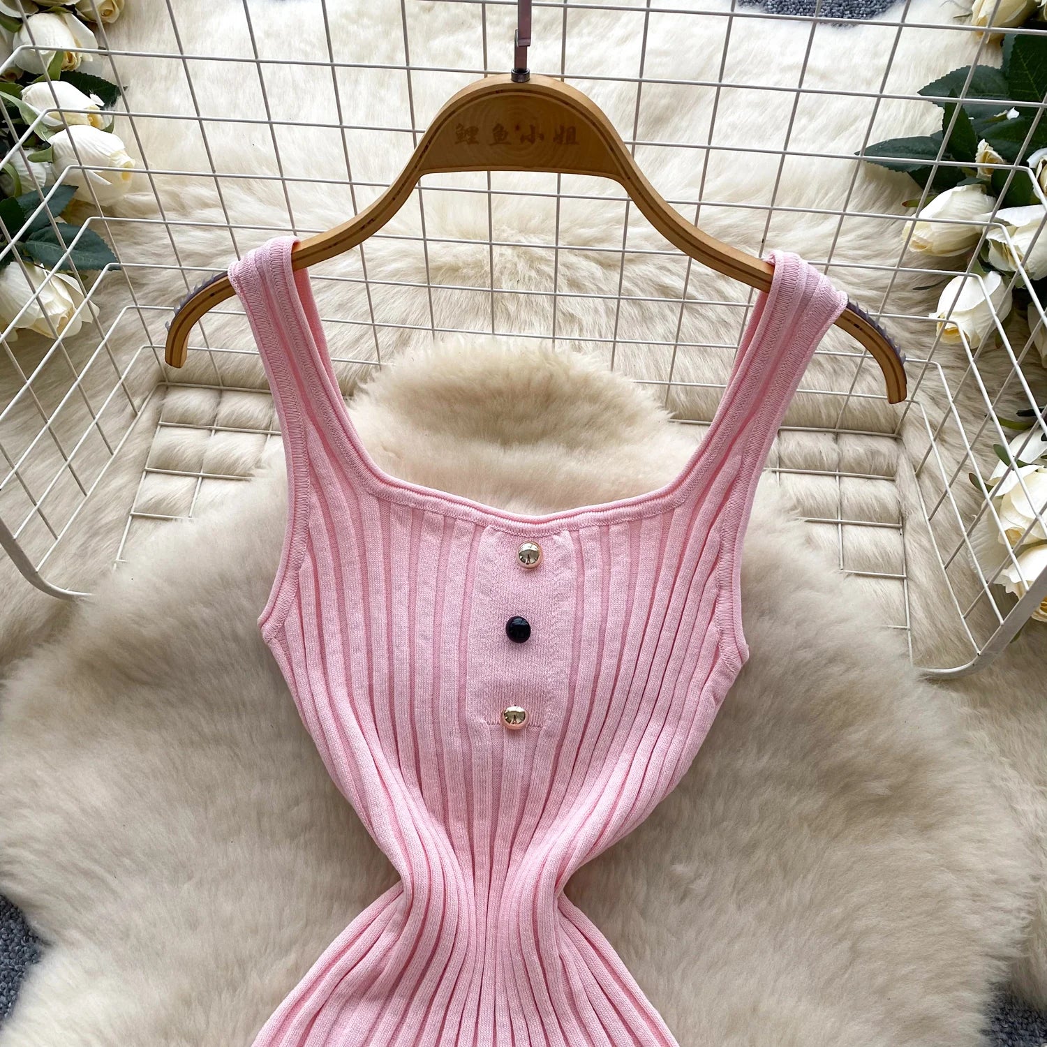 Vintage Sleeveless Elastic French Style Dress