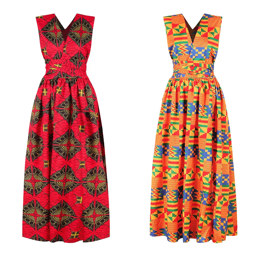 Vintage Casual Long African Dress