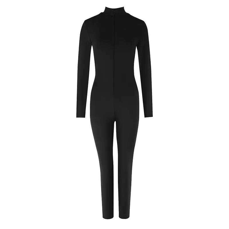 Striped Long Sleeves Casual Slim Elegant Jumpsuits