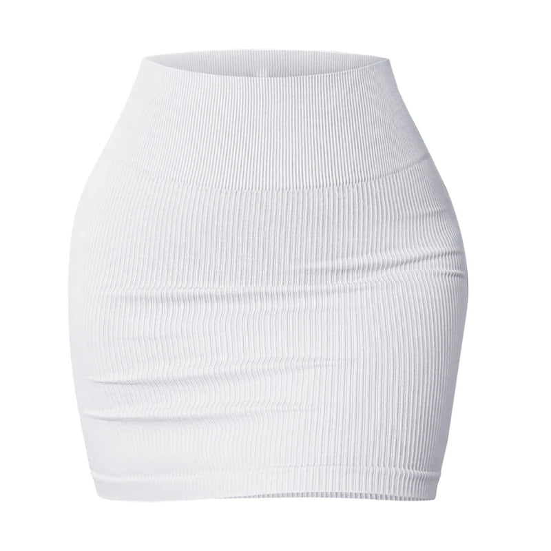Elastic High Waist Bodycon Pencil Mini Skirt
