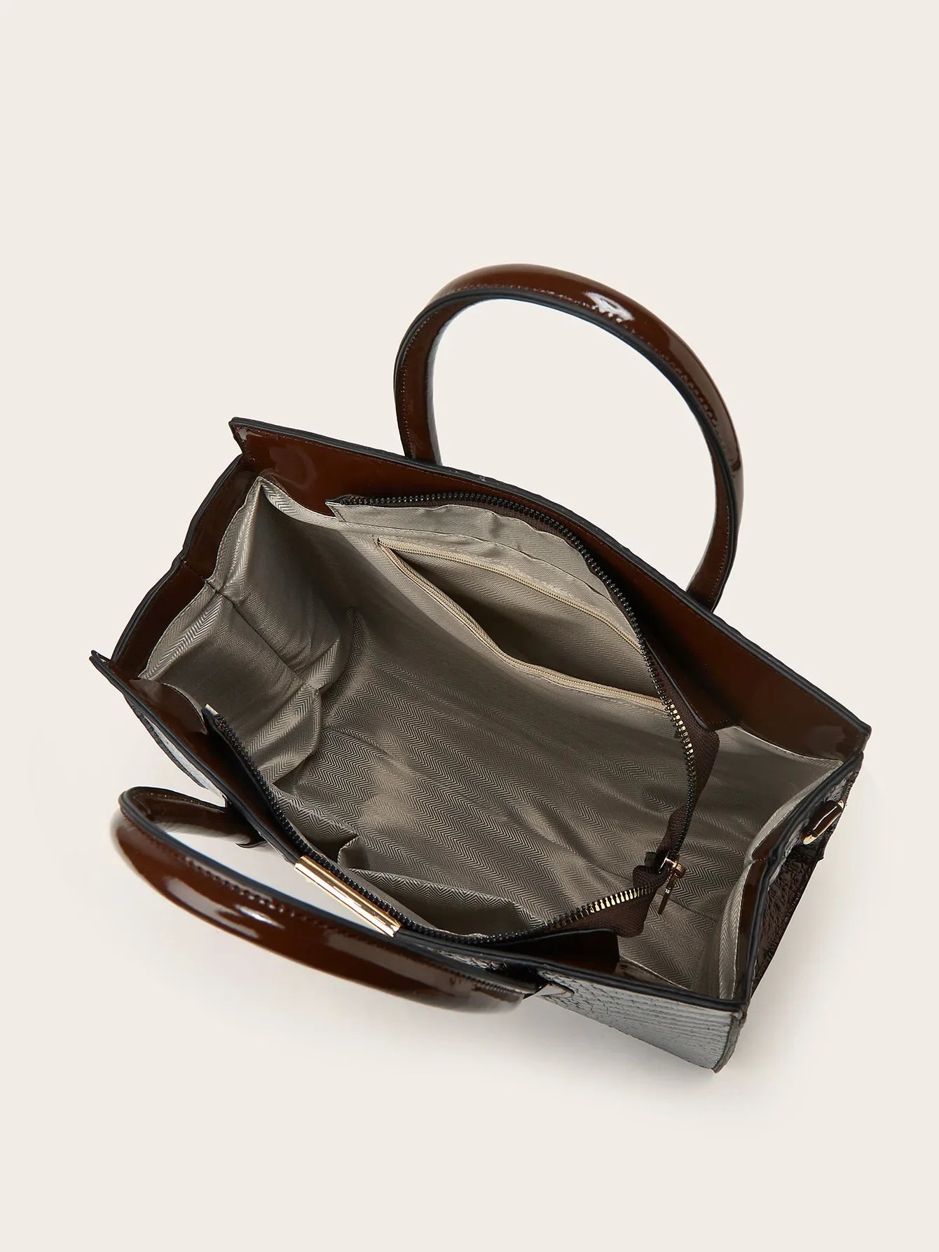 Crocodile Pattern Shoulder Crossbody Bag