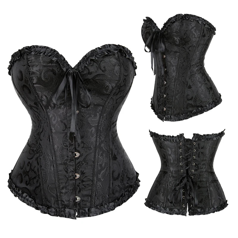 Elegant Gothic Floral Corsets
