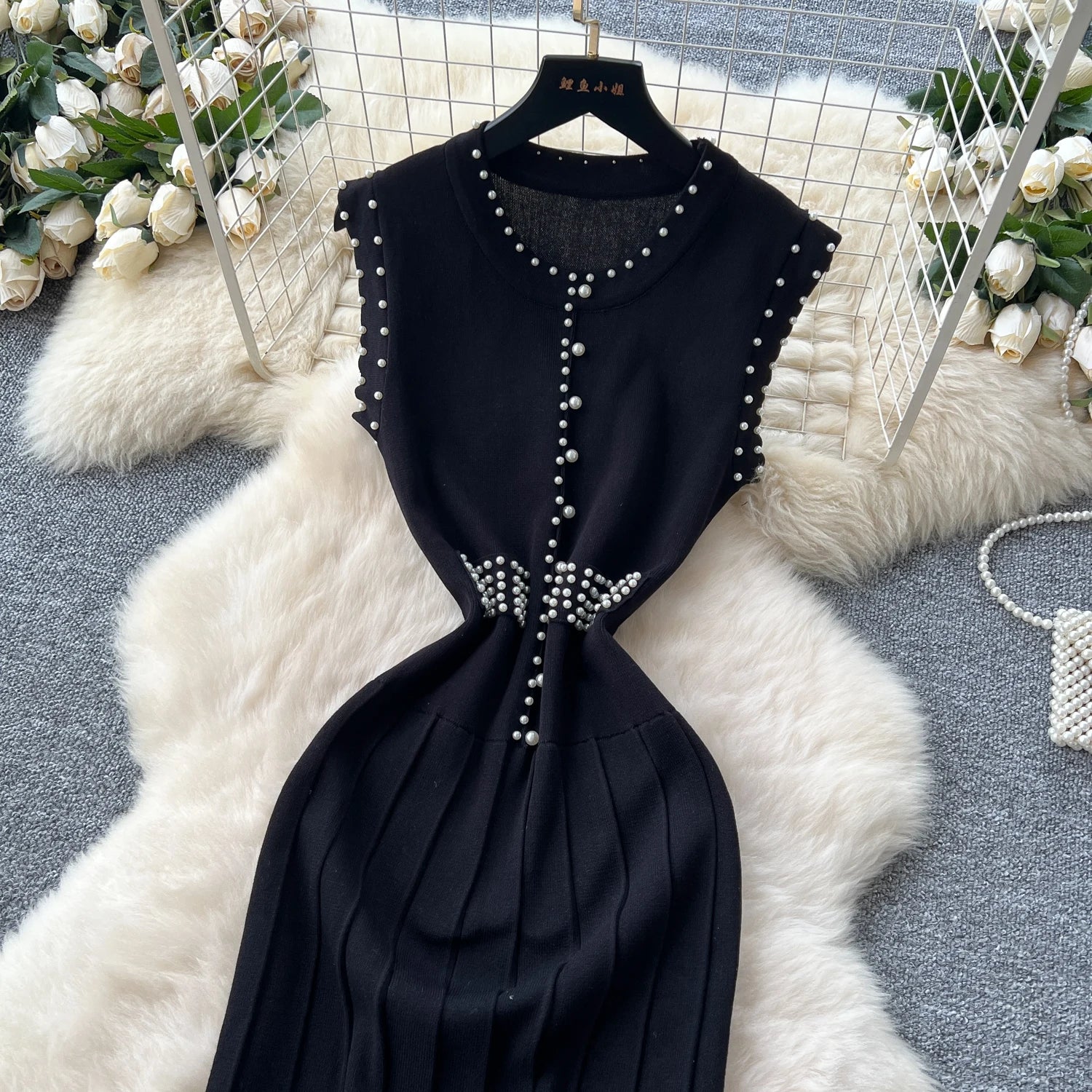 Knitting Sleeveless O Neck Slim Sundress