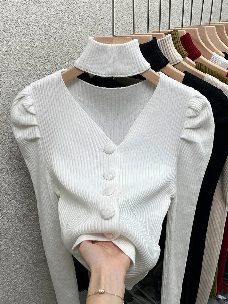 V-neck Halter for Autumn and Winter Top