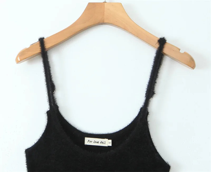 Strapless Soft Fluffy Knit Maxi Dress