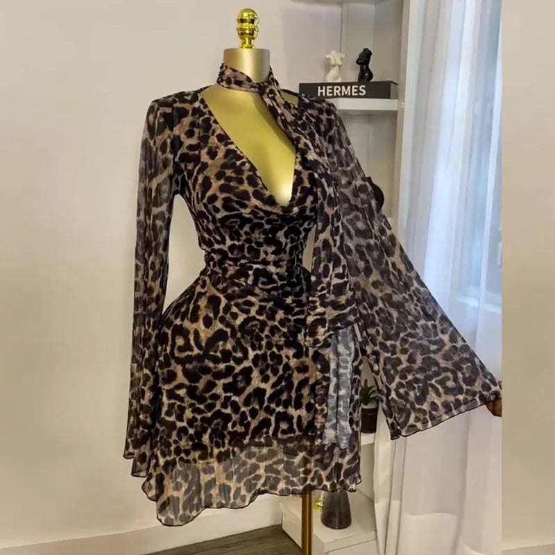 Leopard print Long Maxi Dress