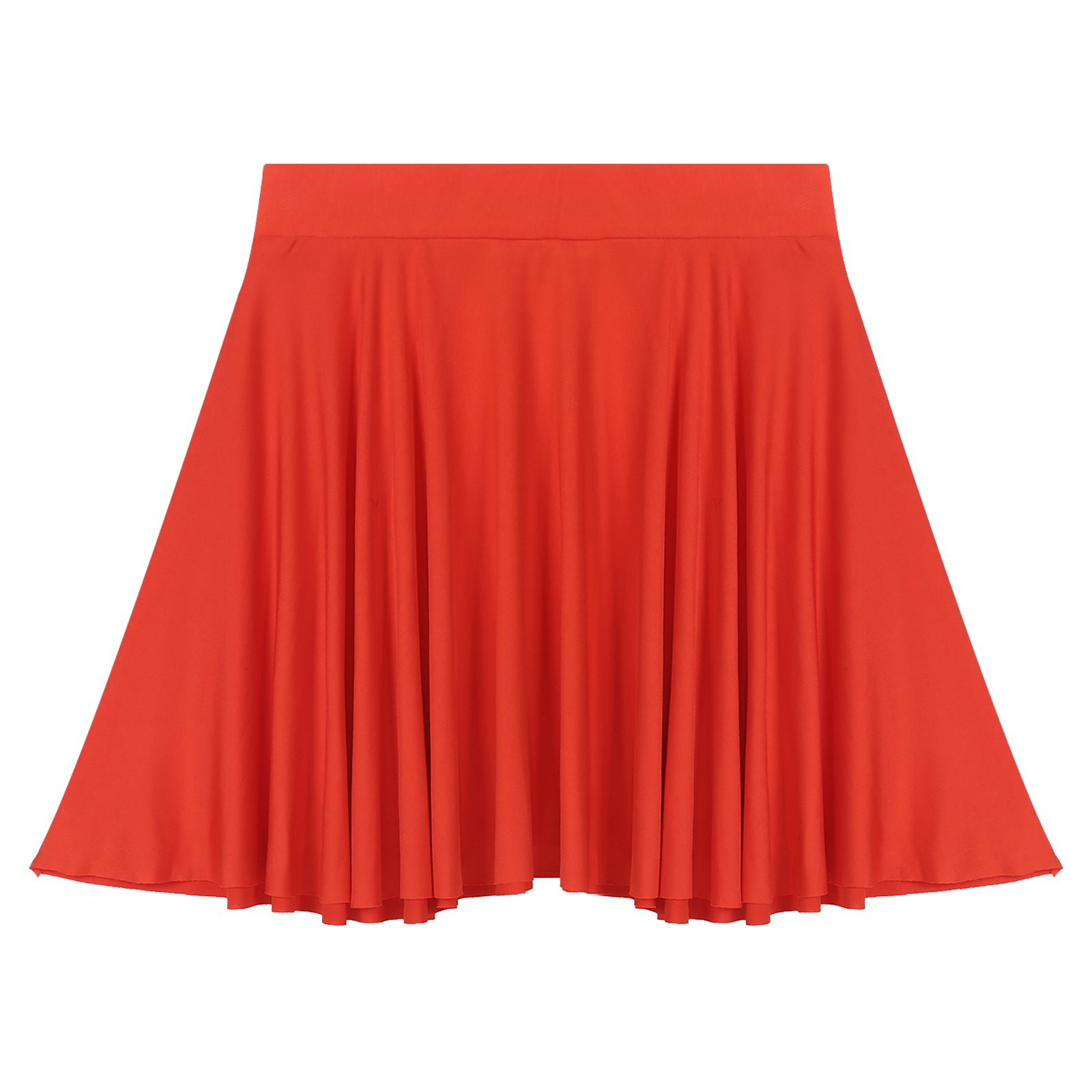 Elastic Waistband Flared Ruffles Skirts