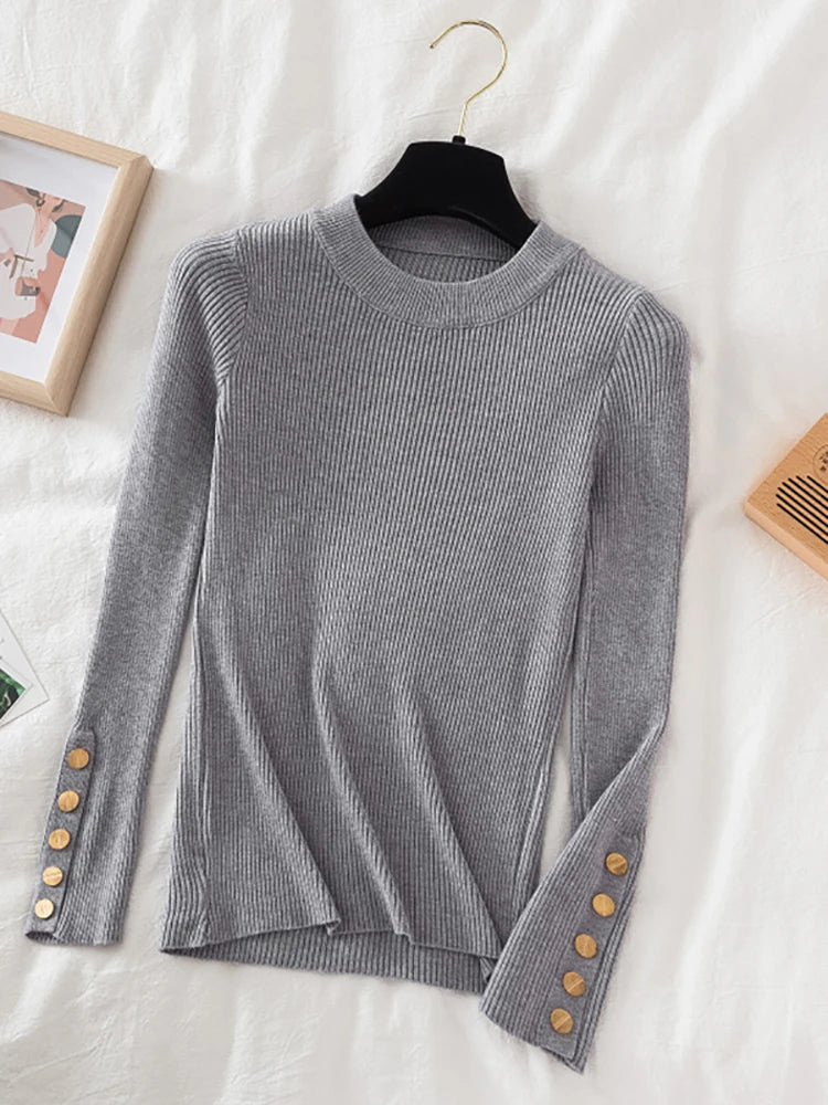 casual autumn winter o-neck chic sweater