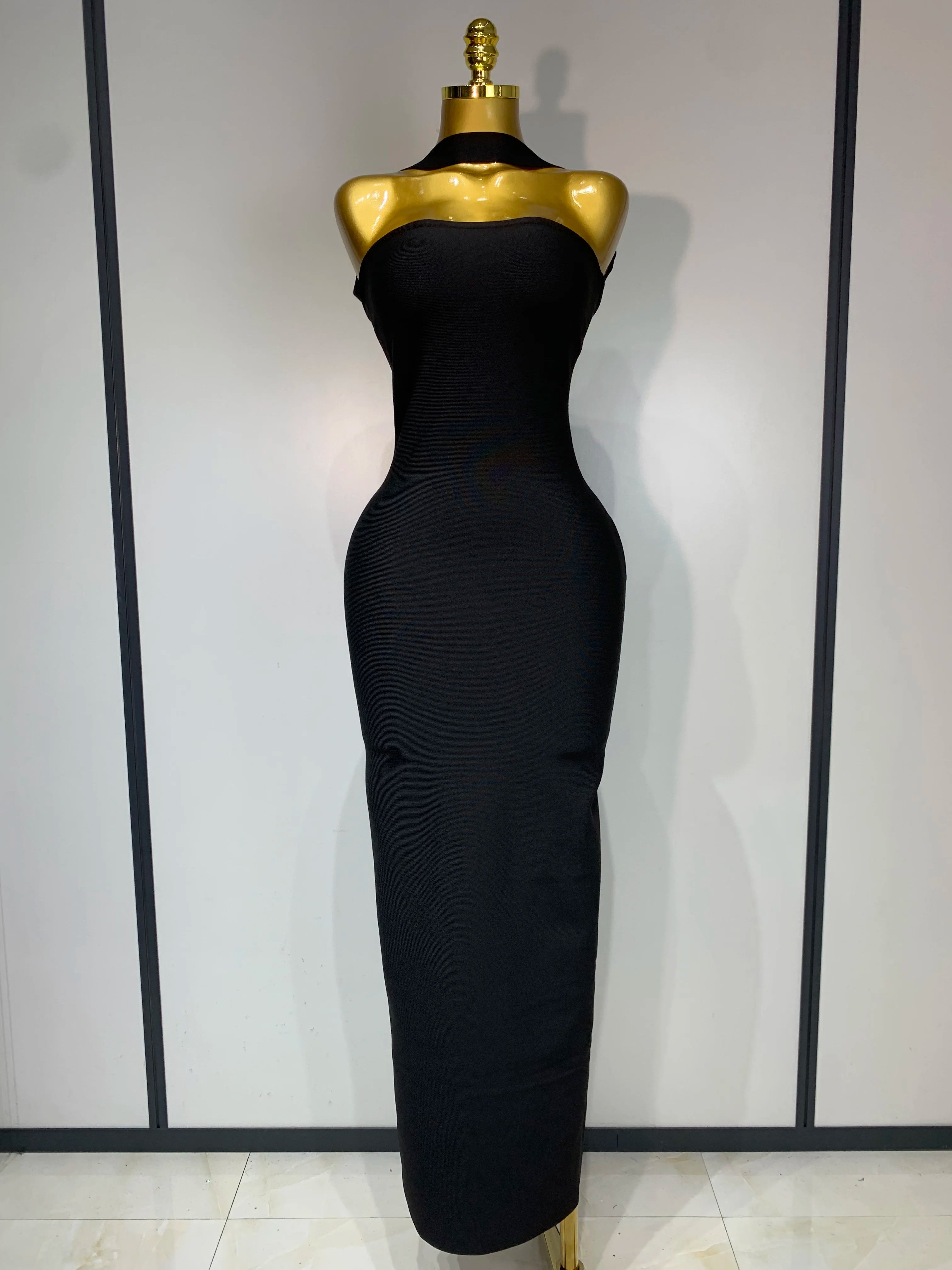 Backless Bodycon Bandage Sleeveless Maxi Long Elegant Luxury Dress