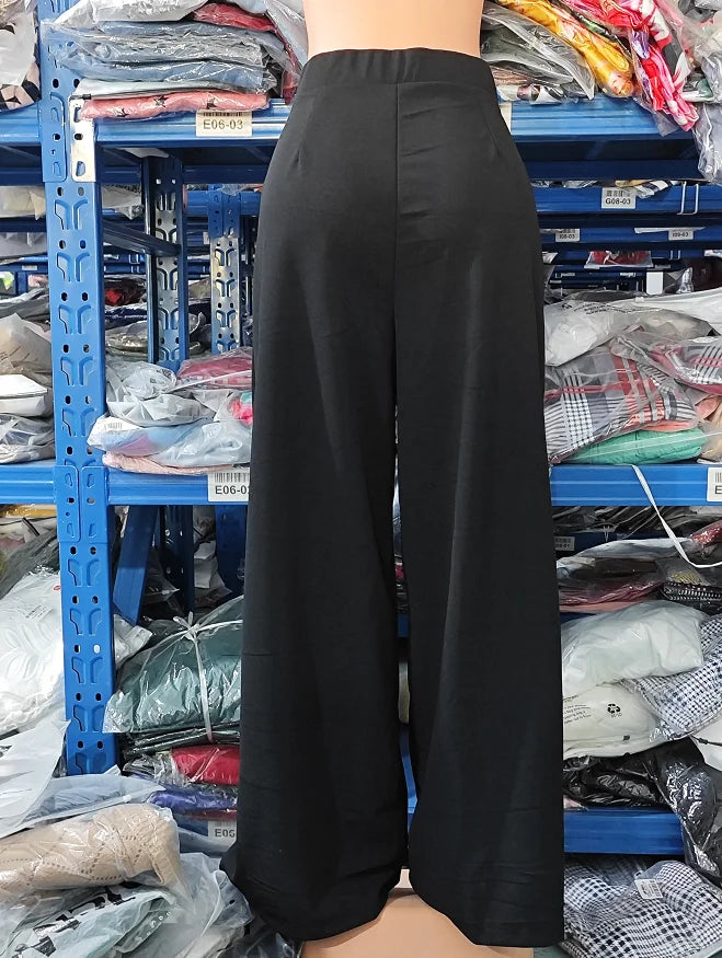 Elegant High Waist Wide Leg Bootcut Flared Trousers