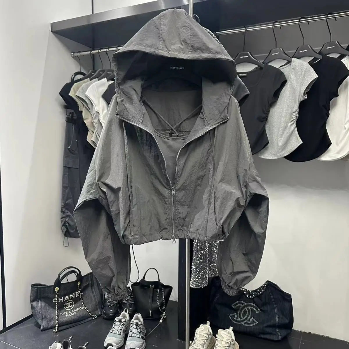 Sunscreen Hooded Thin Loose Vintage Jacket
