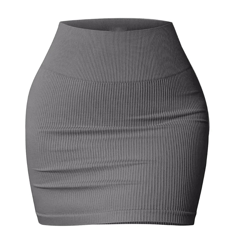 Elastic High Waist Bodycon Pencil Mini Skirt