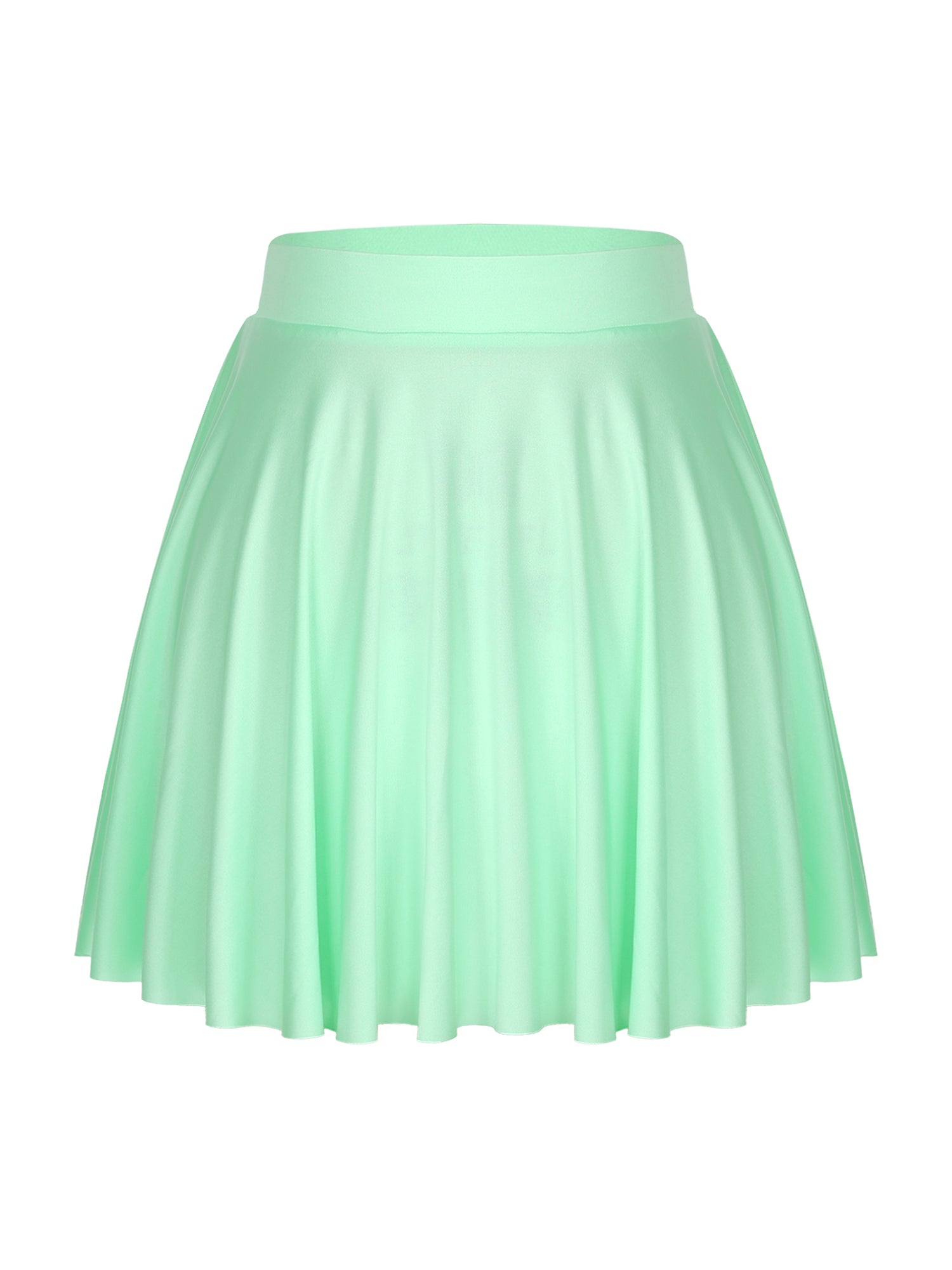 Elastic Waistband Flared Ruffles Skirts
