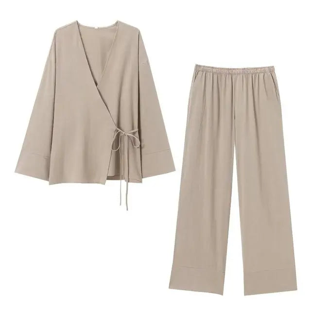 Loose Kimono Shirt  and Casual Trouser