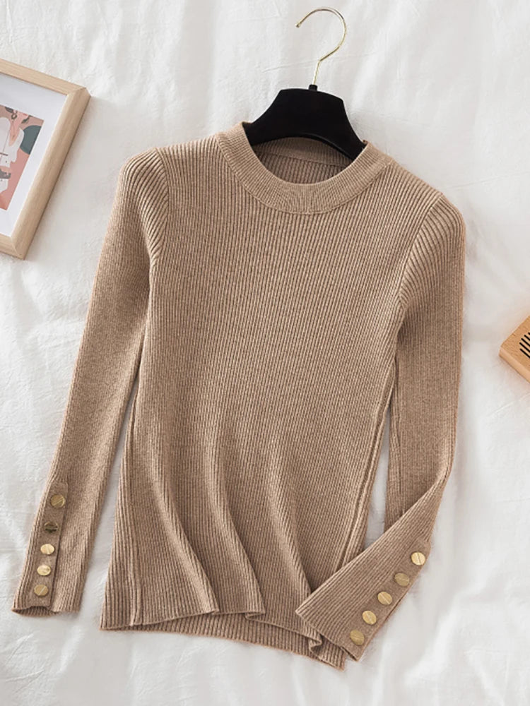 casual autumn winter o-neck chic sweater