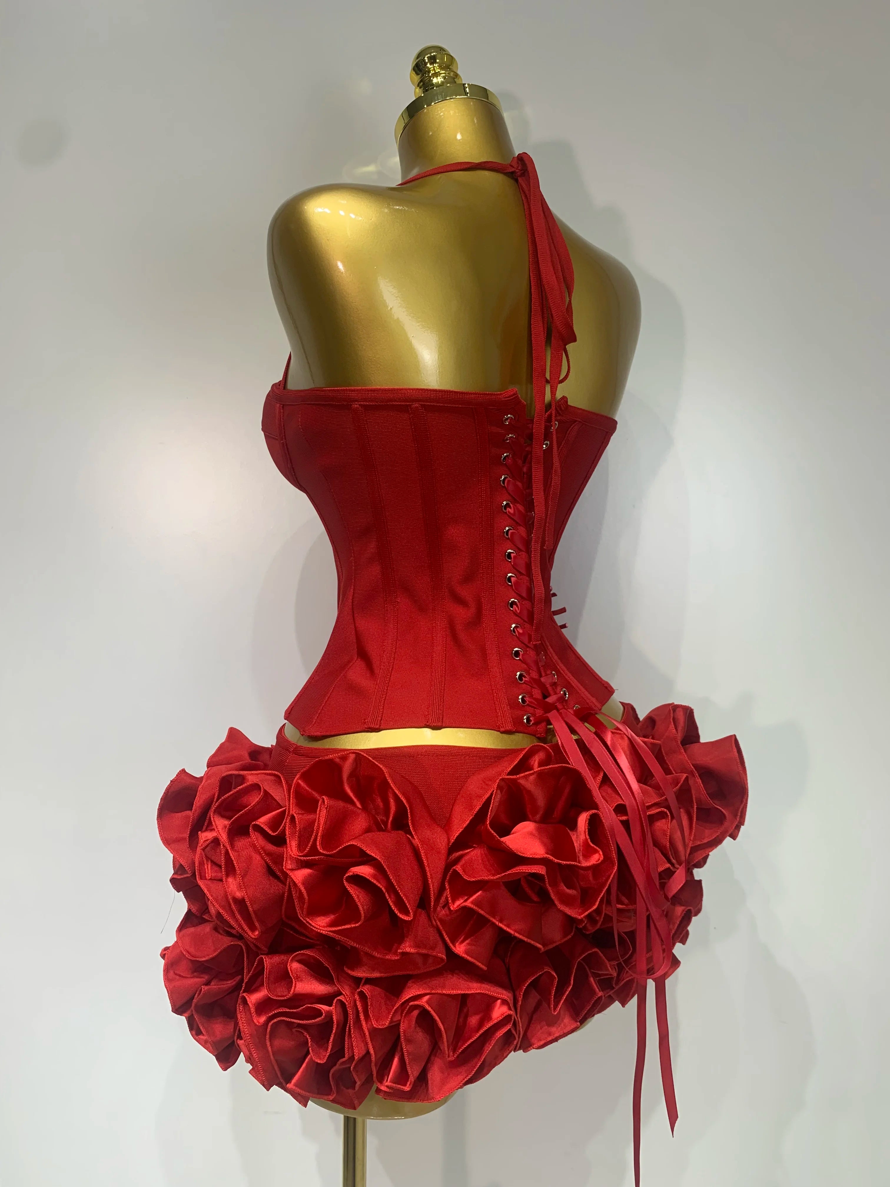 Elegant Luxury Halter Bandage Cocktail Dress