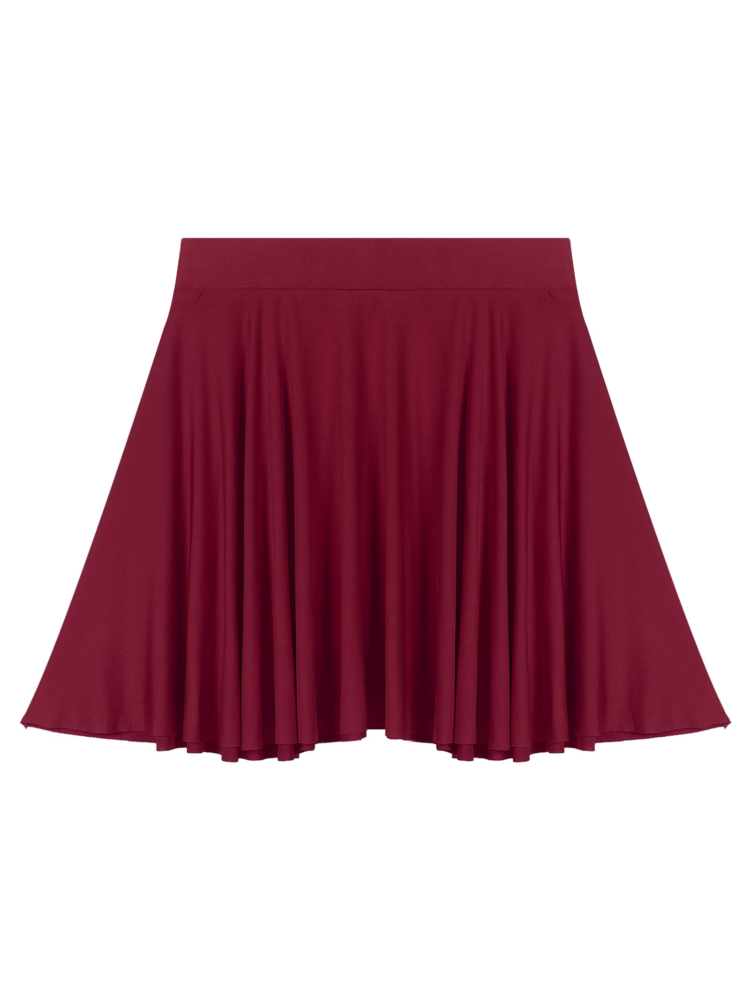 Elastic Waistband Flared Ruffles Skirts