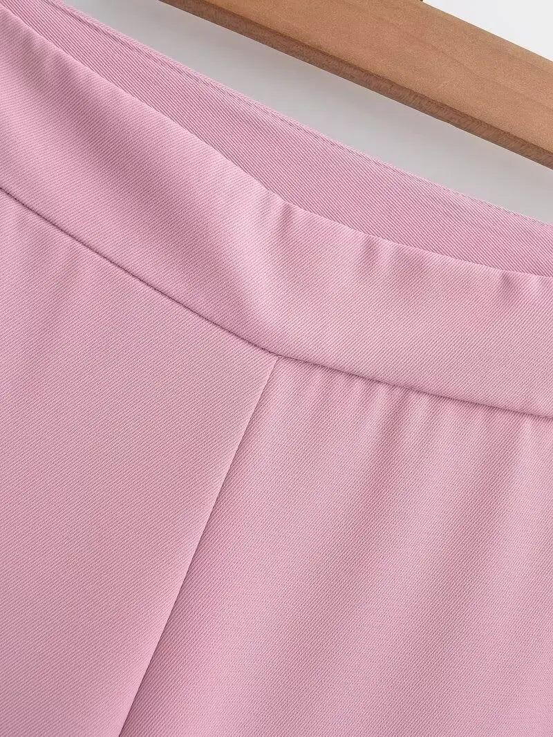 Elegant Blazer Pants Set Loose Lapel Single-breasted Jacket Coat Wide Leg Trousers Matching Suits