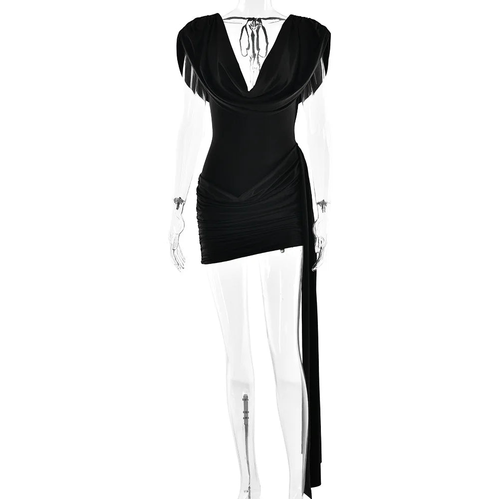 Sleeveless High Waist Ribbon Dress