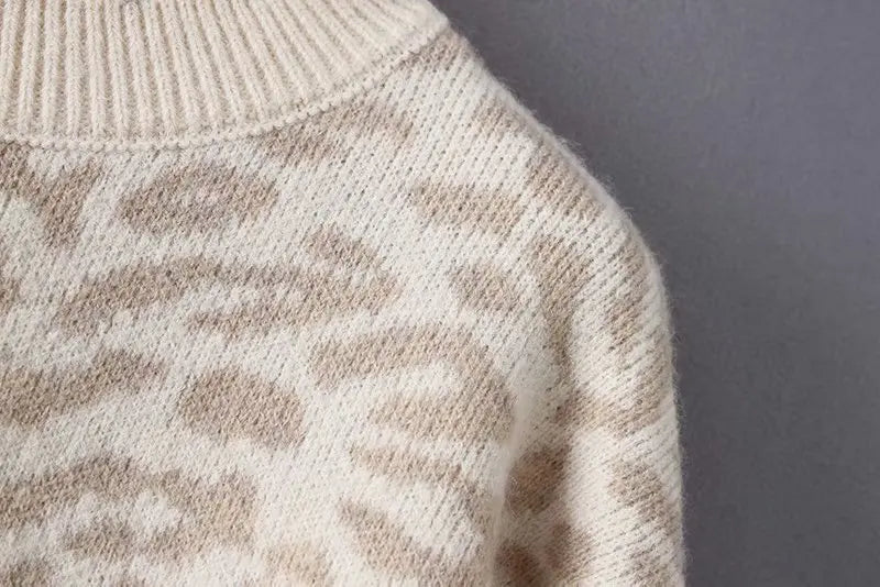 Leopard Knitted Sweater