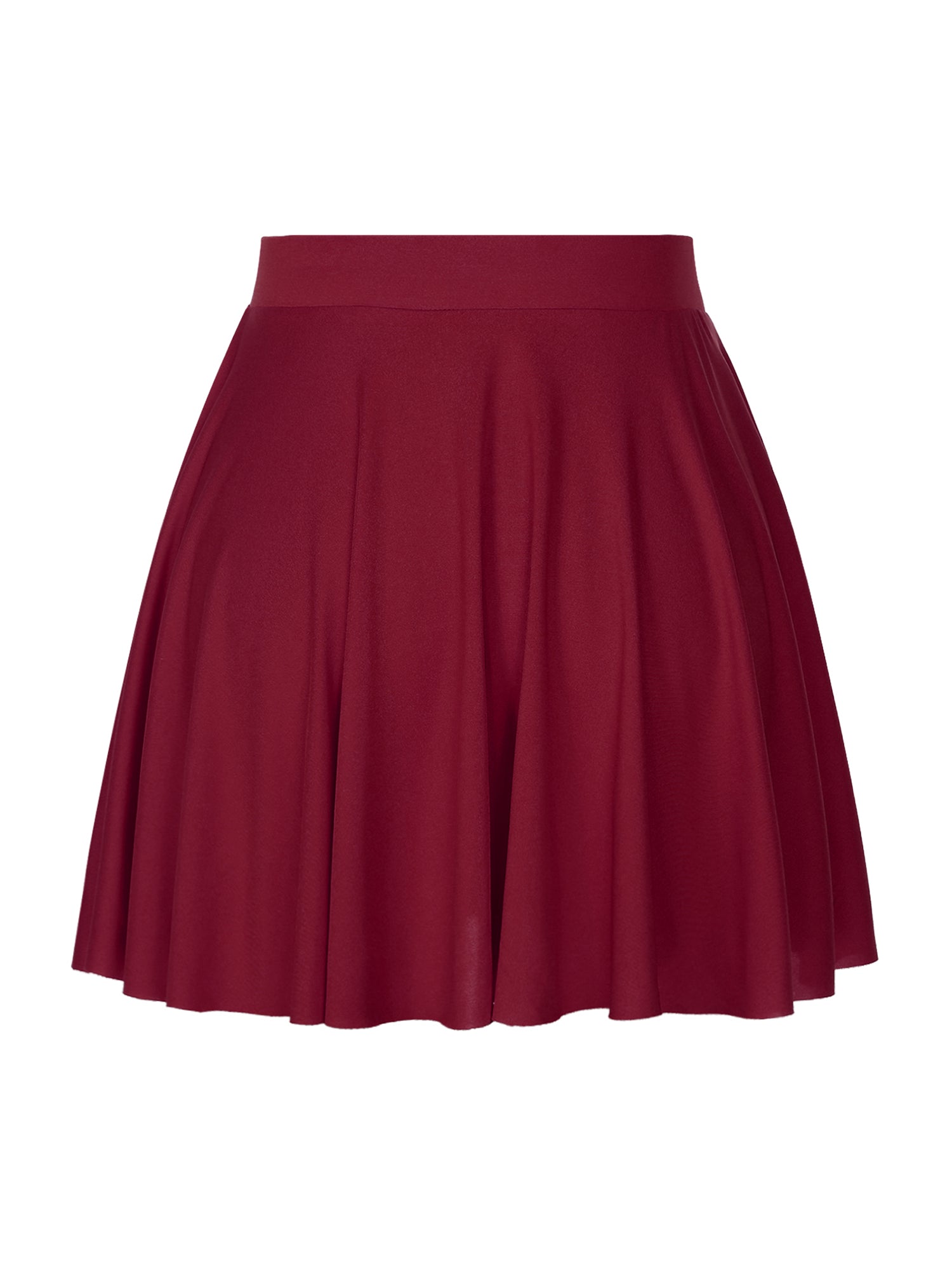 Elastic Waistband Flared Ruffles Skirts