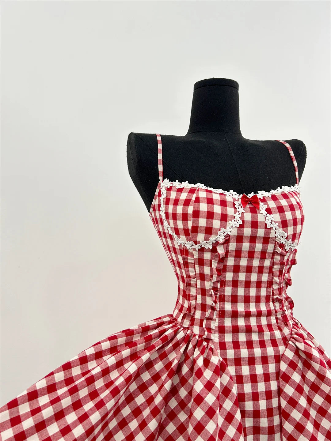 French Ballet Core Mini Plaid Dress Coquette 2000s Party Fairy Outfit