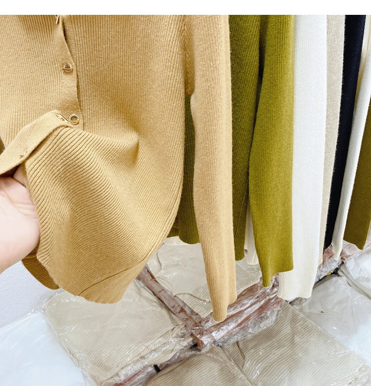 Single Breasted Knitted Sweater Cardigan Jumpers