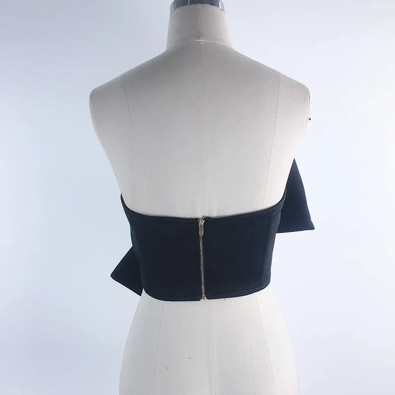 Elegant Bow Wrapped Chest Tops