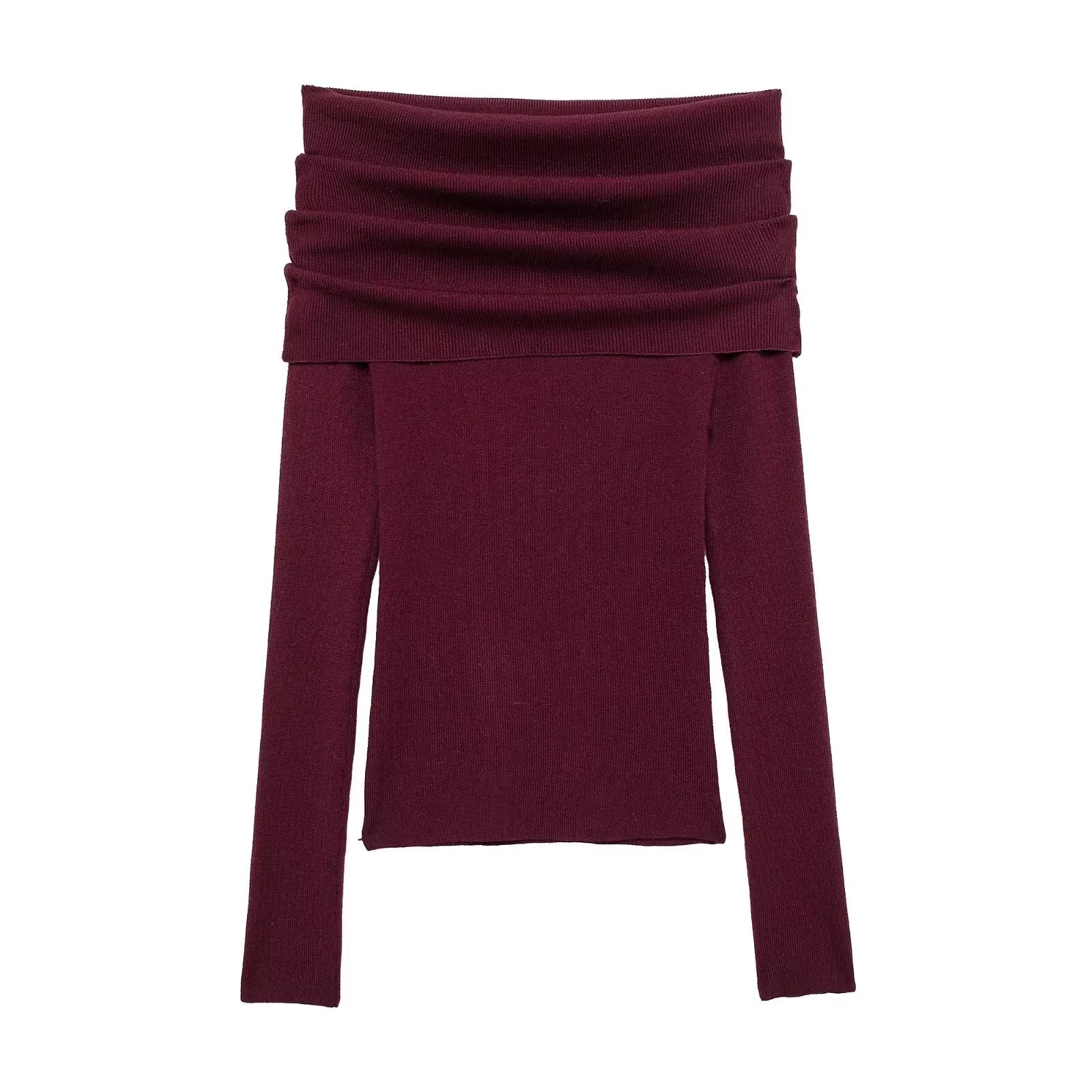 Off Shoulder Long Sleeves Chic Knit Sweaters