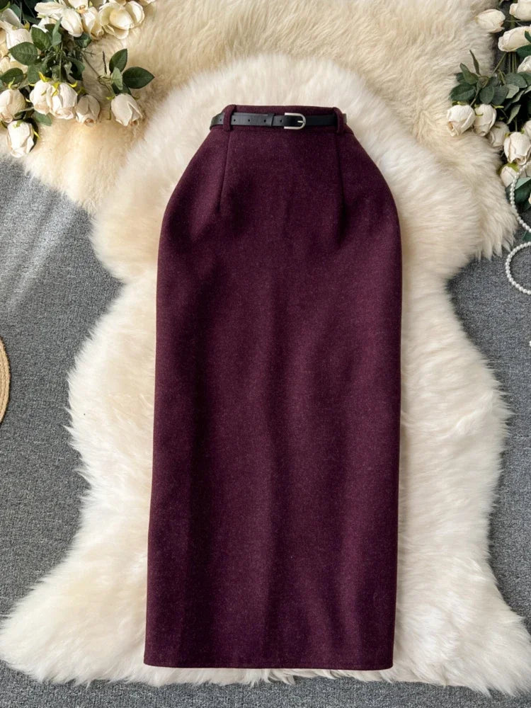 High Waisted Elegant Pencil Skirt