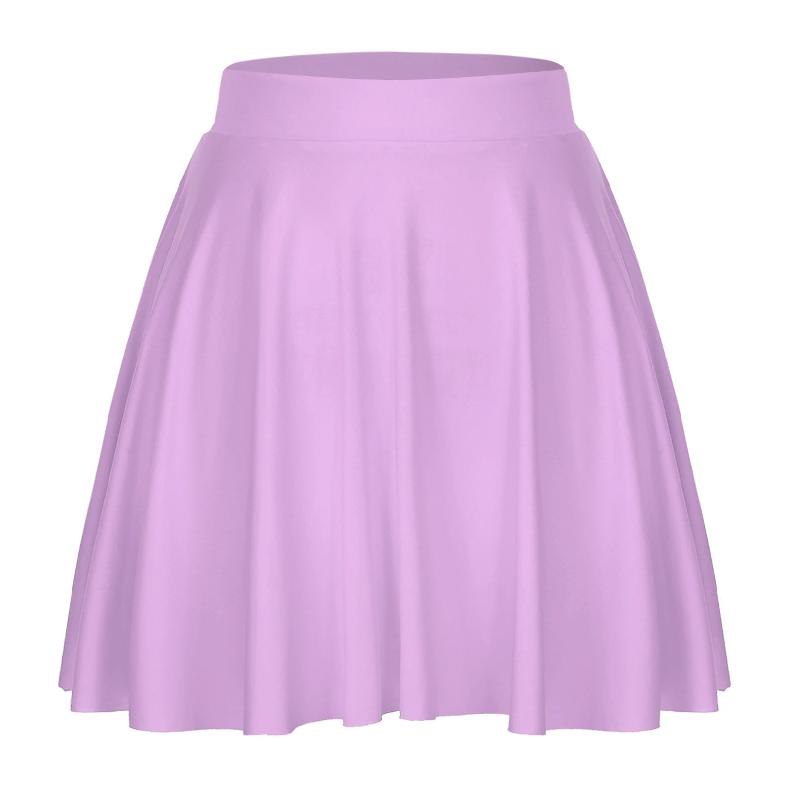 Elastic Waistband Flared Ruffles Skirts
