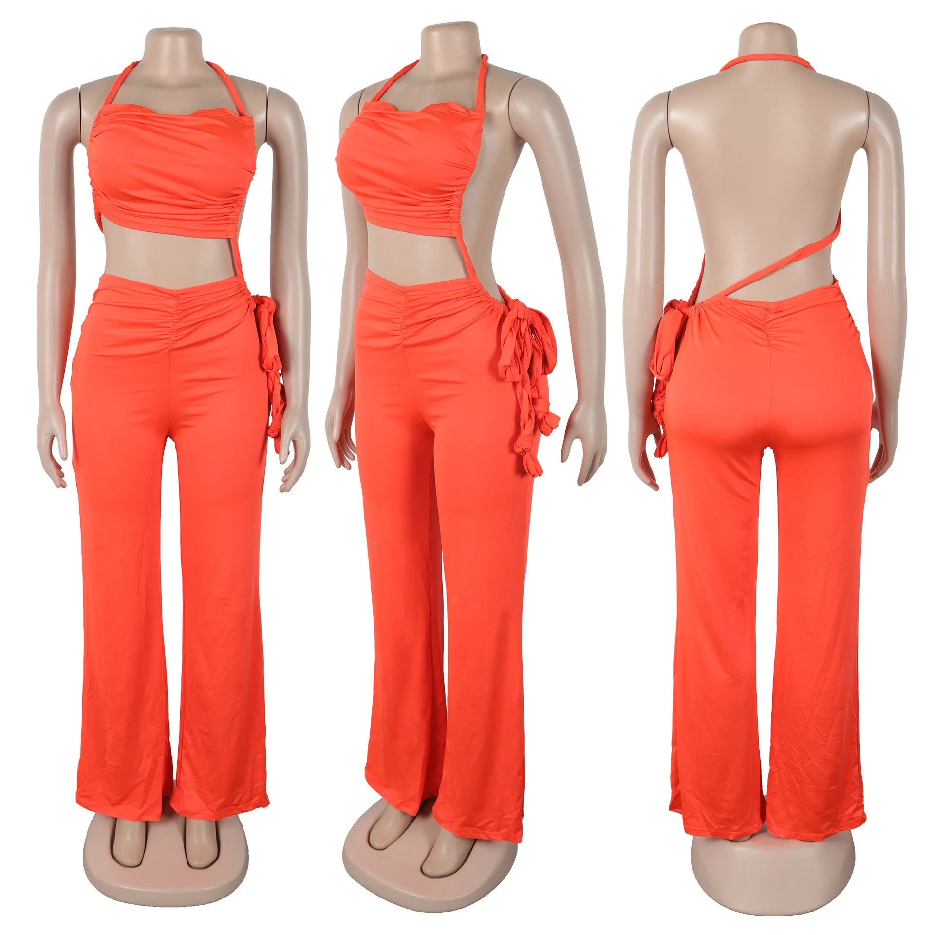 Ruched Patchwork Bodycon Jumpsuits